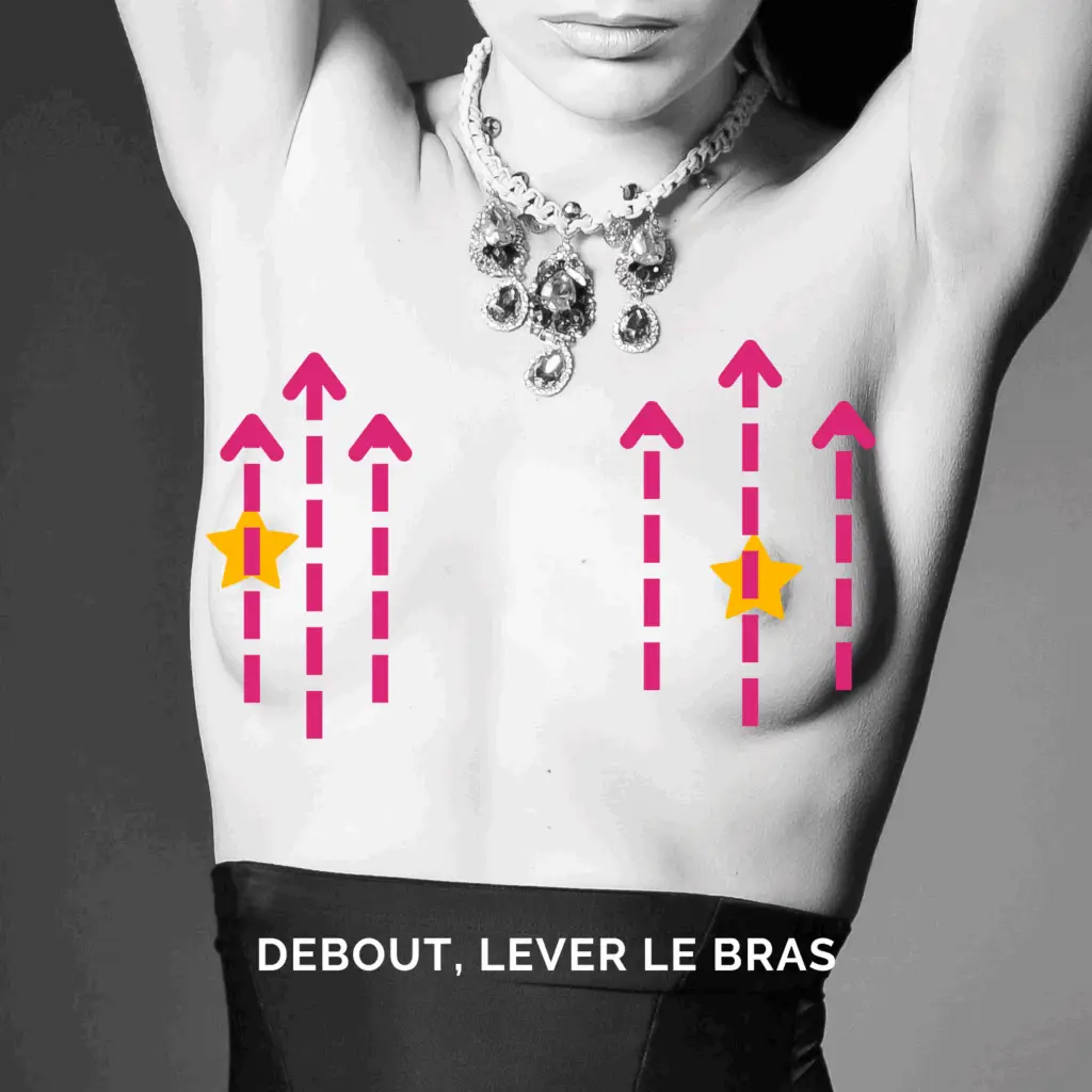 Palpation des seins, verticale